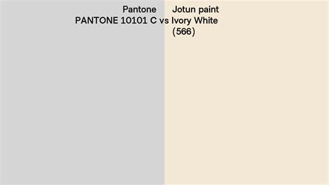 Pantone 10101 C Vs Jotun Paint Ivory White 566 Side By Side Comparison