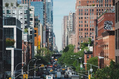 New York City Street And Skyline By Stocksy Contributor Lauren Lee