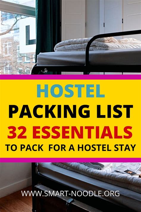 32 Essential College Dorm Items Hostel Packing List Student Room