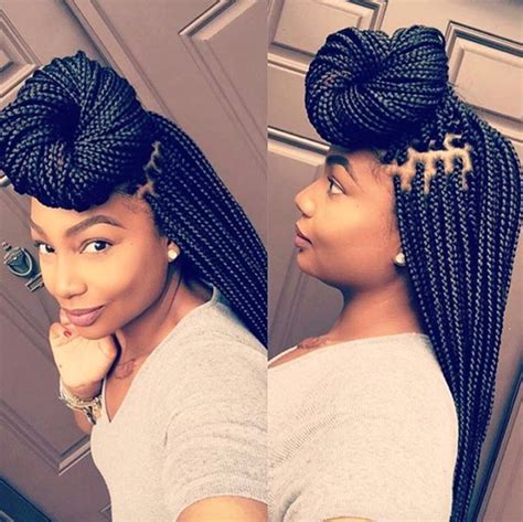 Most black women i know can attest to how tiring it can be to braid a whole head of hair, as it often takes gymnastic maneuvers to achieve certain styles. Flawless box braids by @laidbylandyy_ - Black Hair Information