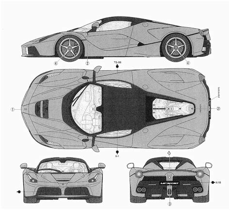 Ferrari Laferrari 2013 Blueprint Download Free Blueprint For 3d Modeling