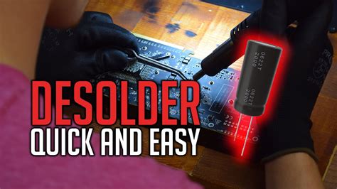How To DESOLDER REPLACE GPU Capacitors QUICK EASY Through Hole YouTube