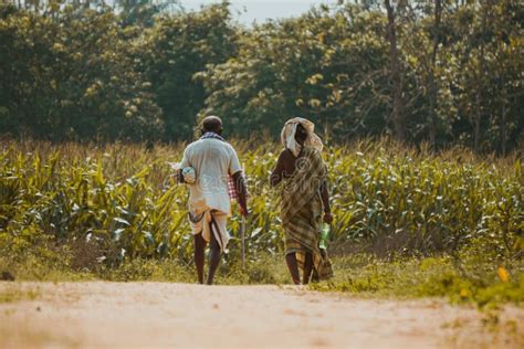 Indian Village Old Couple Indian Village Old Couple Editorial Stock Image Image Of Black