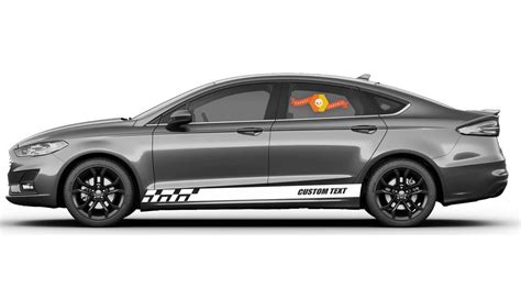 Racing Rocker Panel Stripes Vinyl Decals Stickers For Ford Fusion