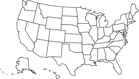 United States Map Outline Transparent Background Png Png Arts