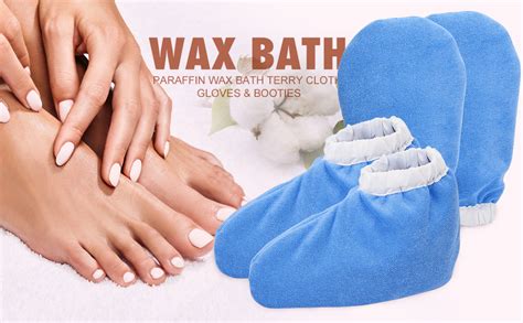 Paraffin Wax Bath Terry Cloth Gloves Booties Hand Care Treatment