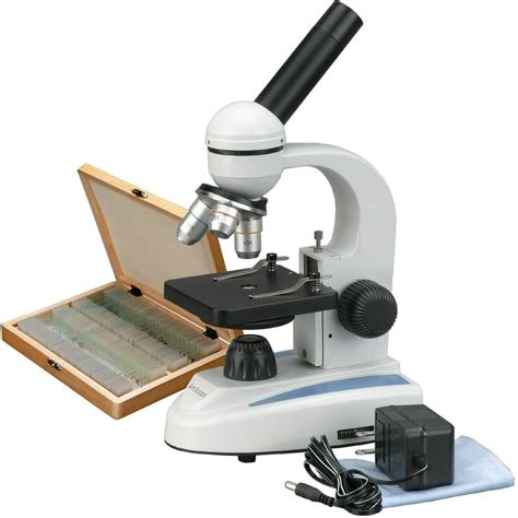 Amscope 40x 1000x Biology Microscope With 100 Specimen Slides Walmart