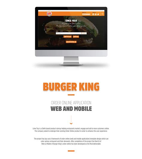 Well, you can get the app burger king, or you can get something like doordash or ubereats, and order off of there, its still technically online! Burger King Order Online on Behance