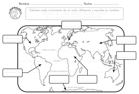 Mapa Mundi Para Colorir Actividades De Mapa Mapas Continentes Images