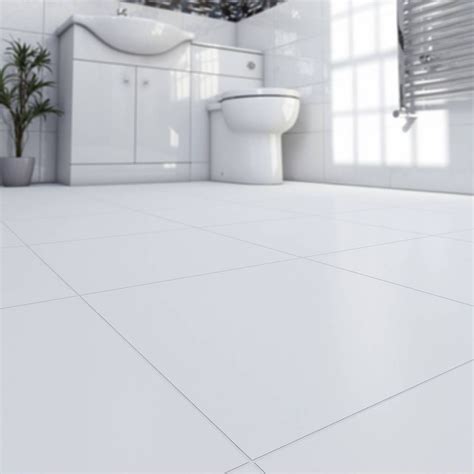Rectified White Matt Porcelain Floor Tile