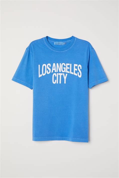 Printed T Shirt Bluelos Angeles Men Handm