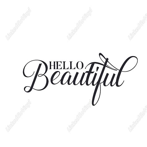 Design Free Hello Beautiful Font Svg Files Linkedgo Vinyl