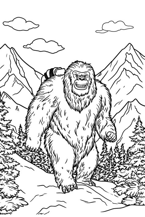 30 Free Printable Bigfoot Coloring Pages
