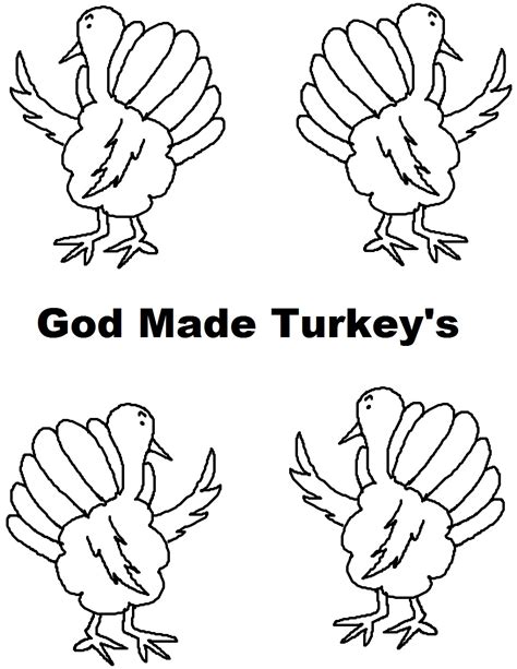 Church House Collection Blog God Made Turkeys Coloring Page