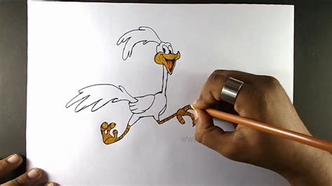How To Draw Roadrunner Easy Step By Step Drawing For Kids Youtube