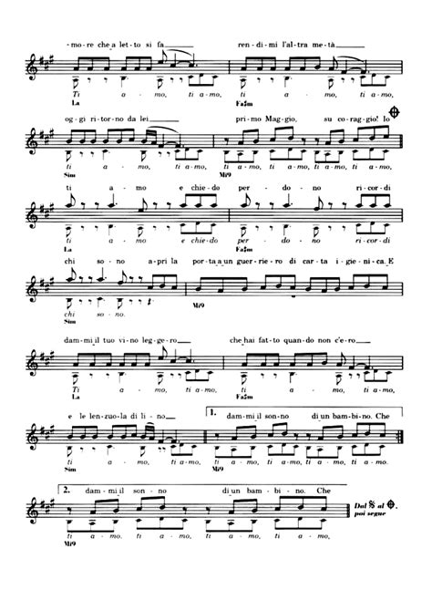 ti amo sheet music easy sheet music