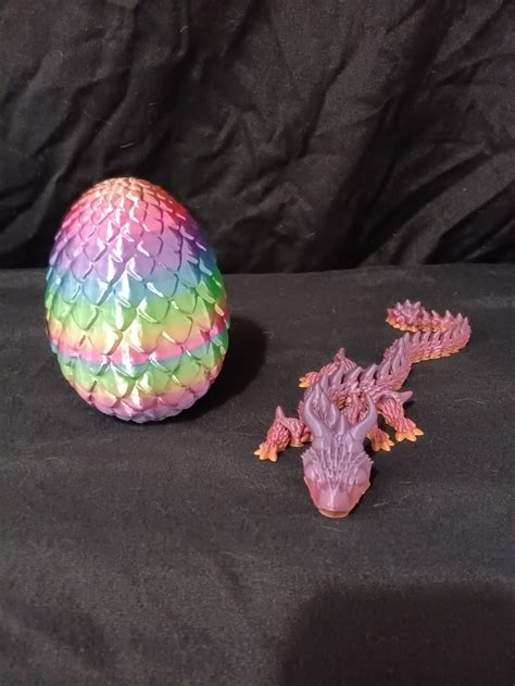 Rainbow Dragon Egg With A Mystery Dragon Inside Great Fidget Toy Etsy