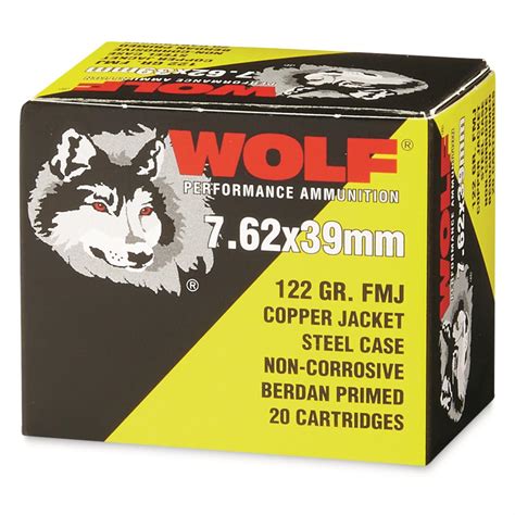 Wolf 762x39mm Fmj 122 Grain 240 Rounds 714625 762x39mm Ammo At
