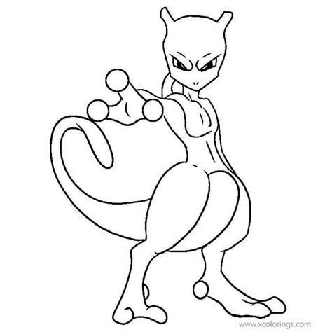 Pokemon Coloring Pages Mega Mewtwo X / Mewtwo Pokemon Go Coloring Page