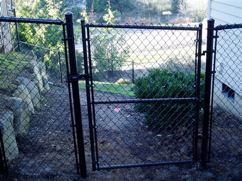 Small Black Chain Link Gates Look Great On The Side Of Your House Give