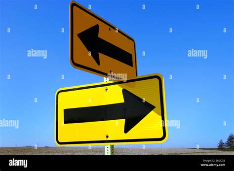 Highway Traffic Signs Arrow Hi Res Stock Photography And Images Alamy