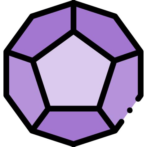 Dodecahedron Detailed Rounded Lineal Color Icon