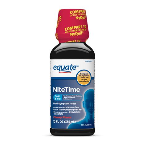 Equate Nighttime Cold And Flu Relief Pain Reliever Fever Reducer