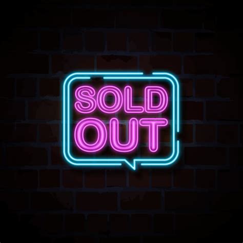 Premium Vector Sold Out Neon Style Sign Illustration