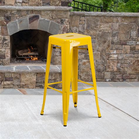 Flash Furniture 30 High Backless Metal Indoor Outdoor Barstool With