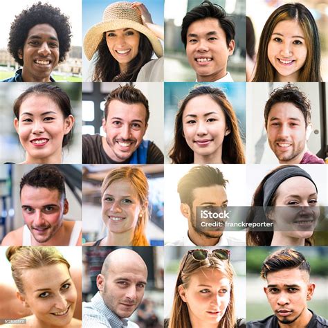 Various Size Of Mixed Race Characters Collage Stock Photo Download