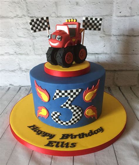 Find & download free graphic resources for birthday background. Blaze Monster Truck Birthday cake | Blaze birthday cake ...
