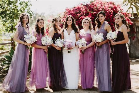 Shades Of Purple Bridesmaids Gowns Purple Bridesmaid Gowns Purple