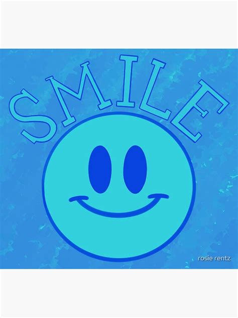 Blue Smiley Face Sticker For Sale By Rosiemrentz002 Redbubble