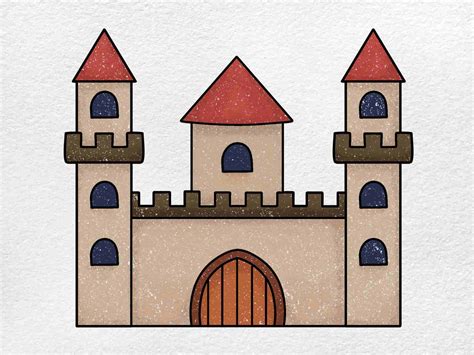 Easy Castle Drawing Helloartsy
