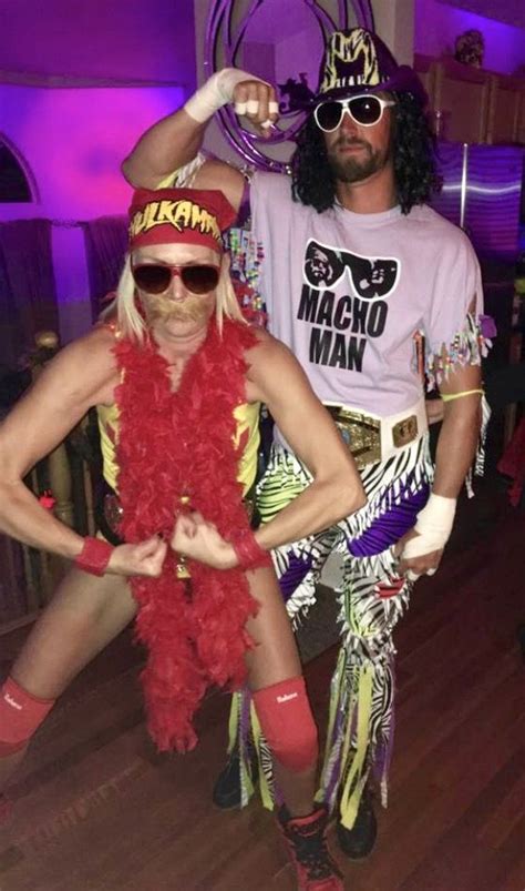 hulk hogan and macho man mega powers combined we won 1st place by the way wwe costumes 80s