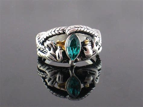Lord Of The Rings Aragorn Silver Costume Ring Of Barahir Lotr Size 10 Bh090