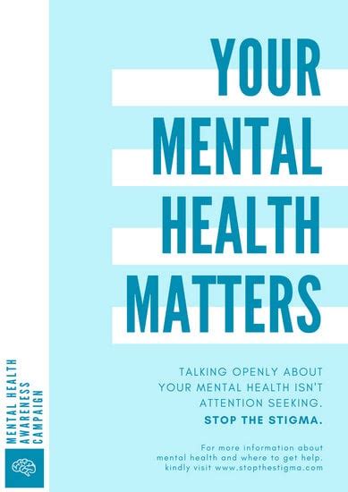 Customize 114 Mental Health Poster Templates Online Canva