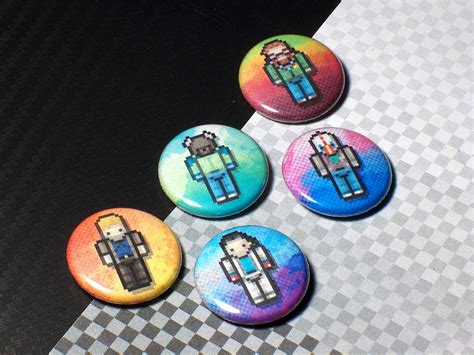 Microdudes Hotline Miami Pin Buttons Set Of 5 By Mrcadavero On