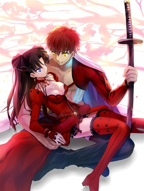 Tohsaka Rin Emiya Shirou Senji Muramasa And Tohsaka Rin Fate And More Drawn By Kabio