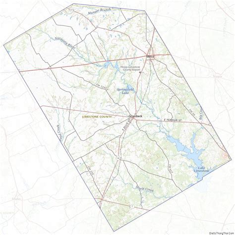 Topographic Map Of Limestone County Texas Map Us Map Topographic Map