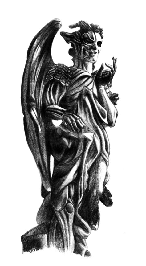 Demon Drawing Statue For Free Download Angels And Demons Statue