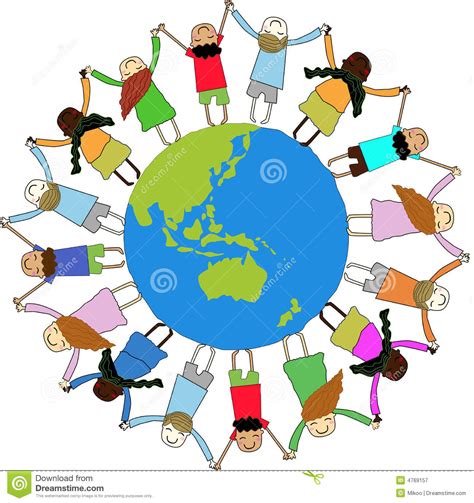 Children Holding Hands Around The World Clipart 20 Free Cliparts