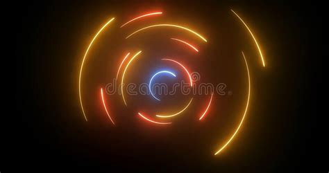 Abstract Circle Neon Background Shine Ring Stock Illustration