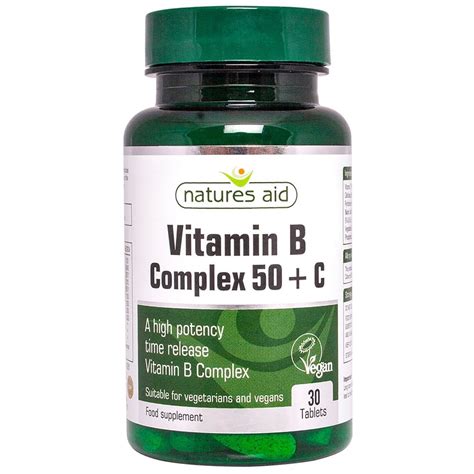 It manufactures four essential supplements: Natures Aid Vitamin B Complex 50 + C | Natures Aid