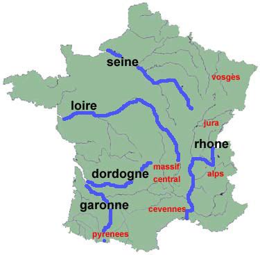 Carte de la france avec ses villes principales et france géographie cartes de france (régions, villes, fleuves, massifs montagneux image result for carte de france villes principales et fleuves infos sur. Les fleuves principaux en France