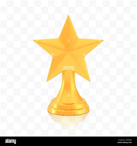 Winner Star Cup Award Golden Trophy Logo Isolated On White Transparent