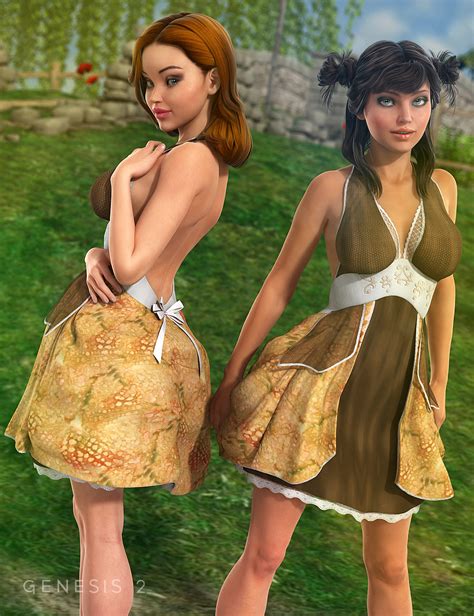 antoinette dress for genesis 2 female s daz 3d