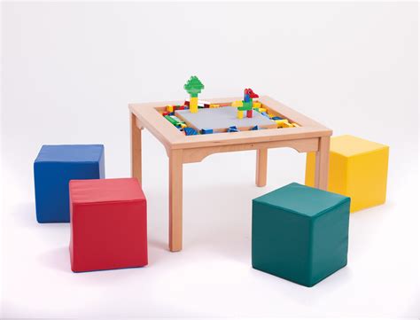 Table Lego Duplo Avec Base Pour Briques Et 4 Sièges En Mousse Jeu D