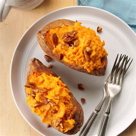 Creamy Twice Baked Sweet Potatoes Recipe Taste Of Home