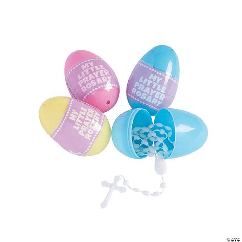 3 Rosary Filled Plastic Easter Eggs 12 Pc Discontinued